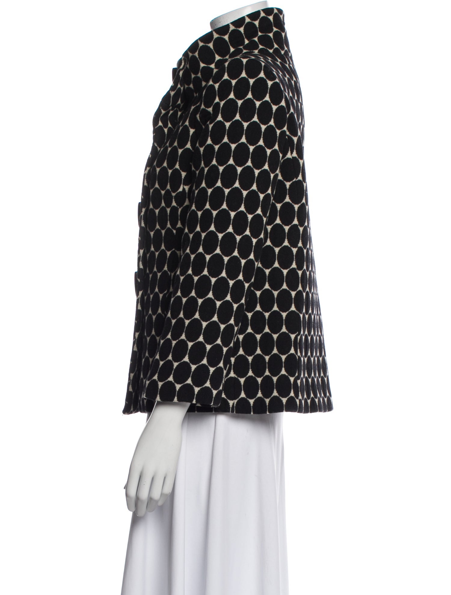 Milly Wool Polka Dot Print Jacket