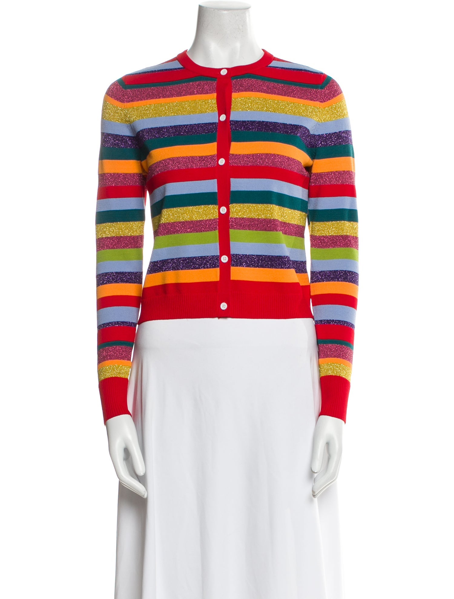 Milly Striped Crew Neck Sweater