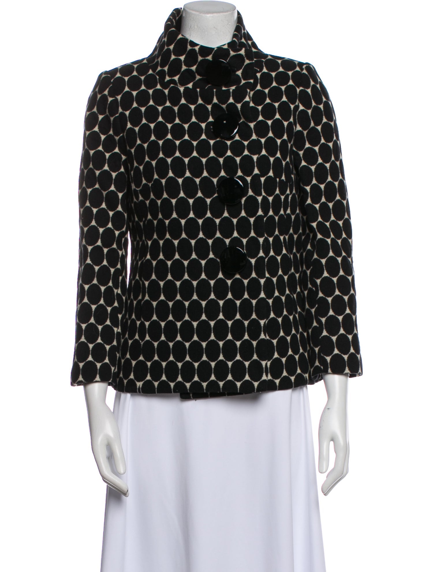 Milly Wool Polka Dot Print Jacket