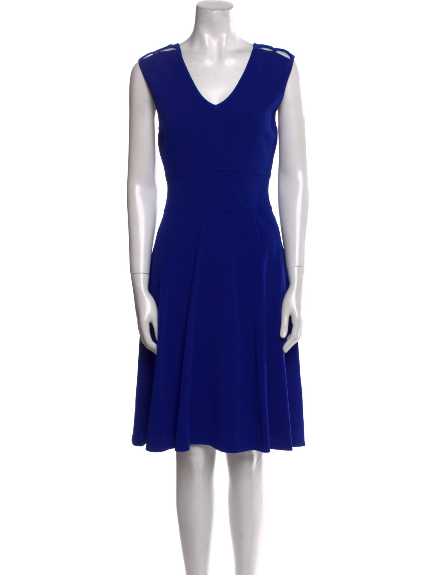 Milly V-Neck Knee-Length Dress