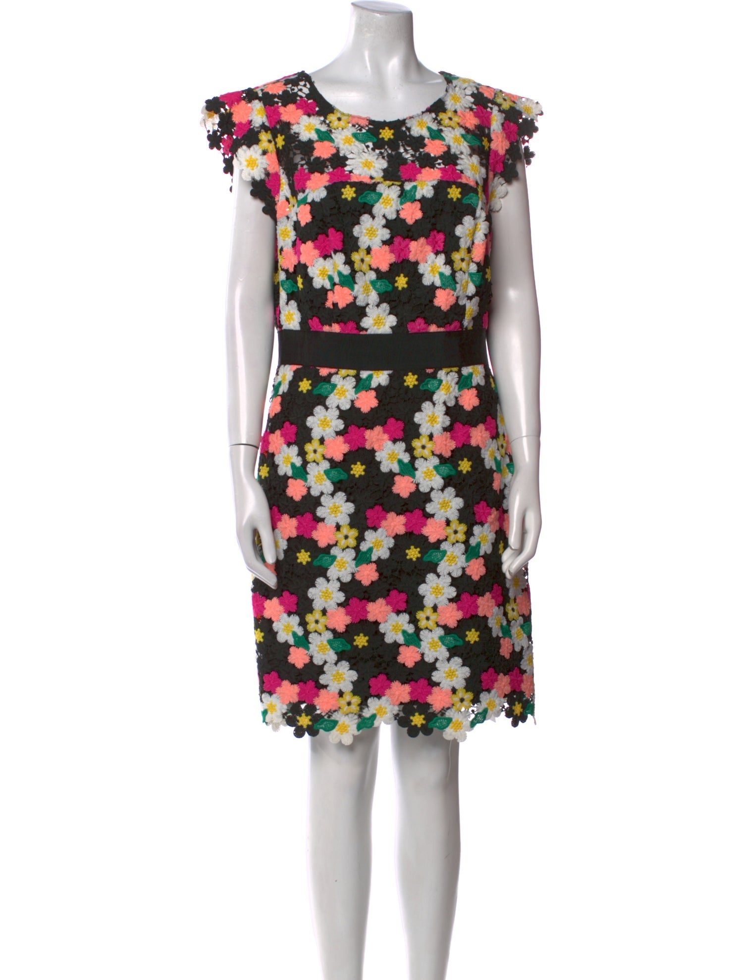 Milly Floral Print Knee-Length Dress