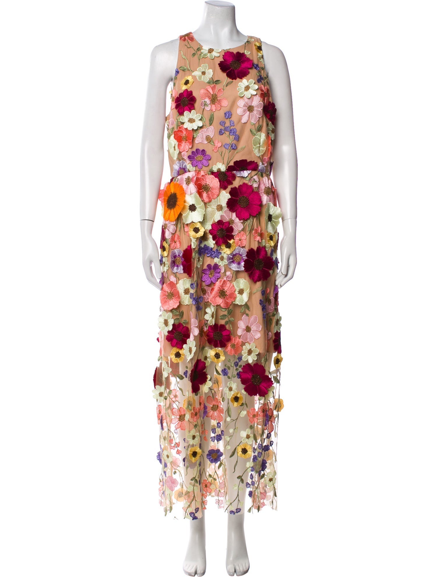 Milly Floral Print Midi Length Dress