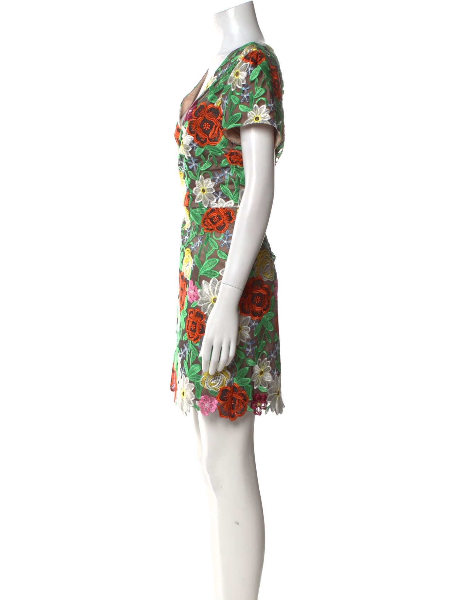 Milly Floral Print Mini Dress w/ Tags