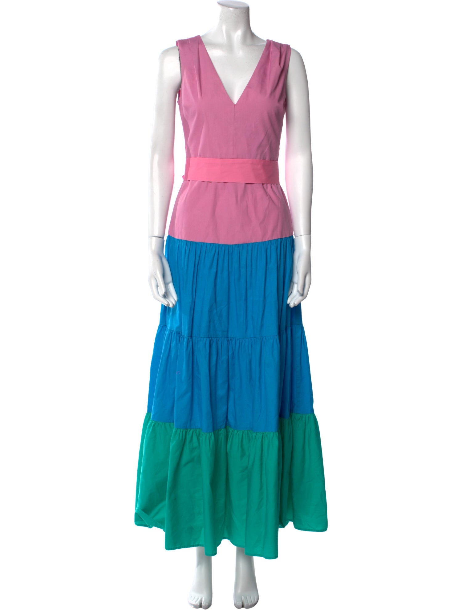 Milly V-Neck Long Dress