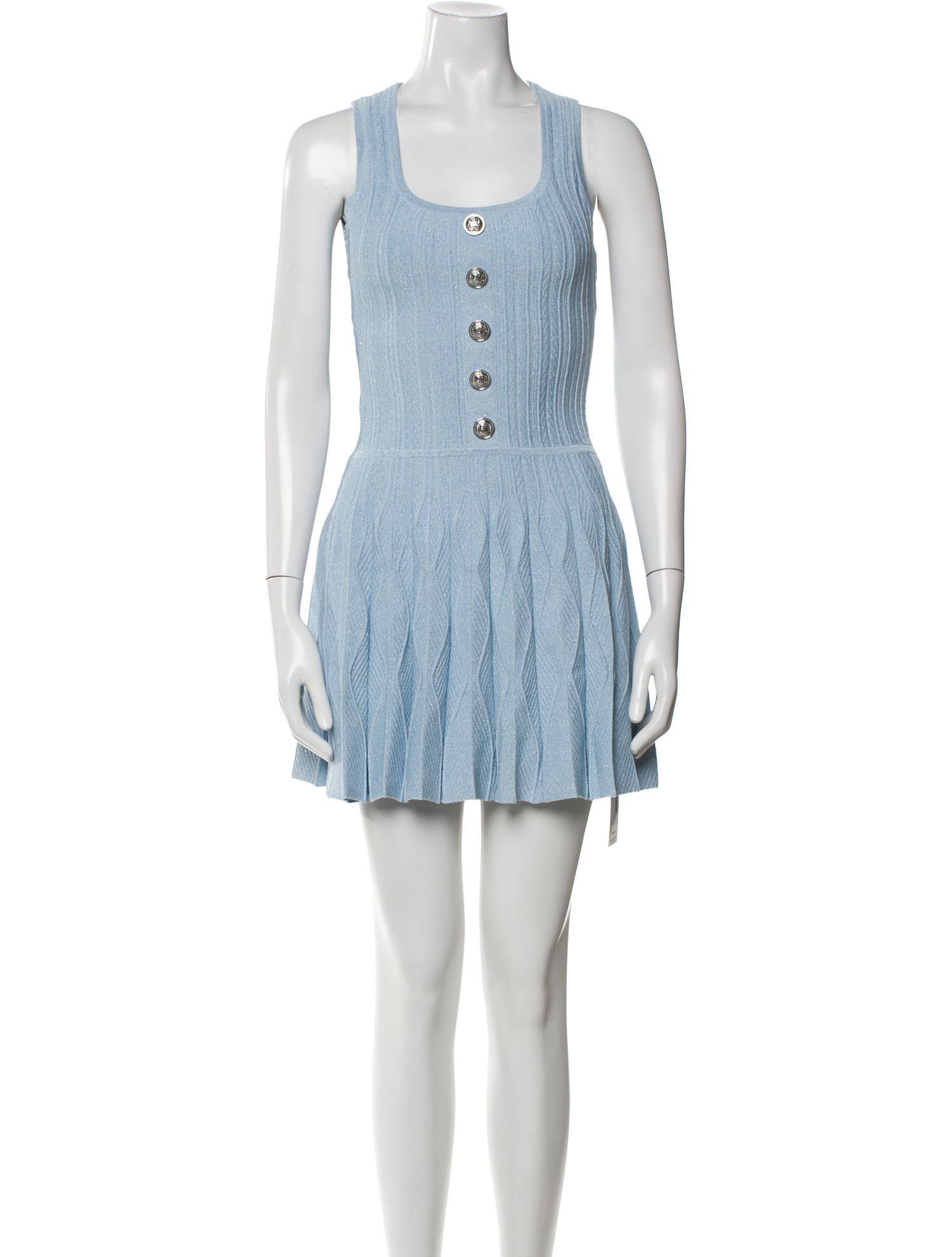 Milly Scoop Neck Mini Dress