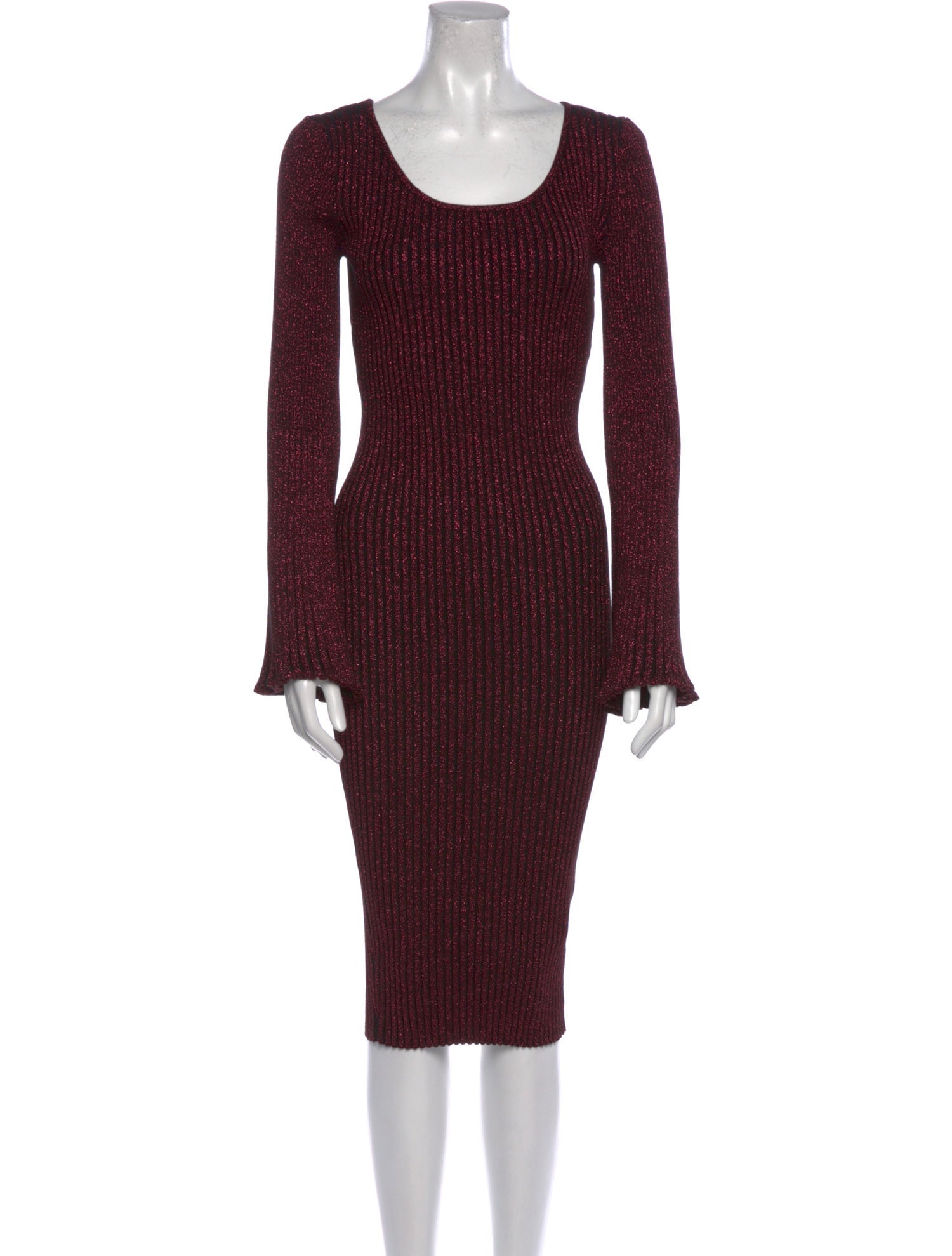 Milly Scoop Neck Midi Length Dress