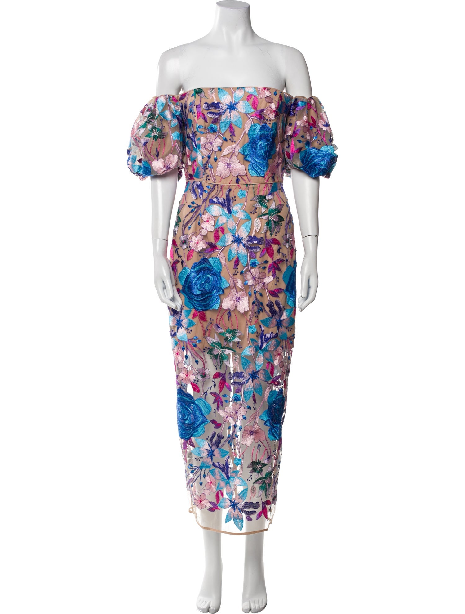 Milly Floral Print Long Dress