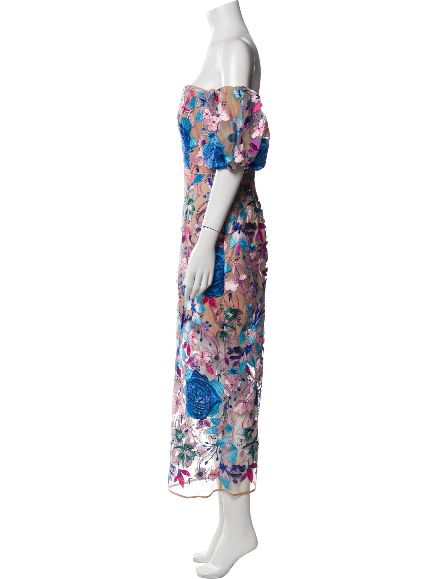 Milly Floral Print Long Dress
