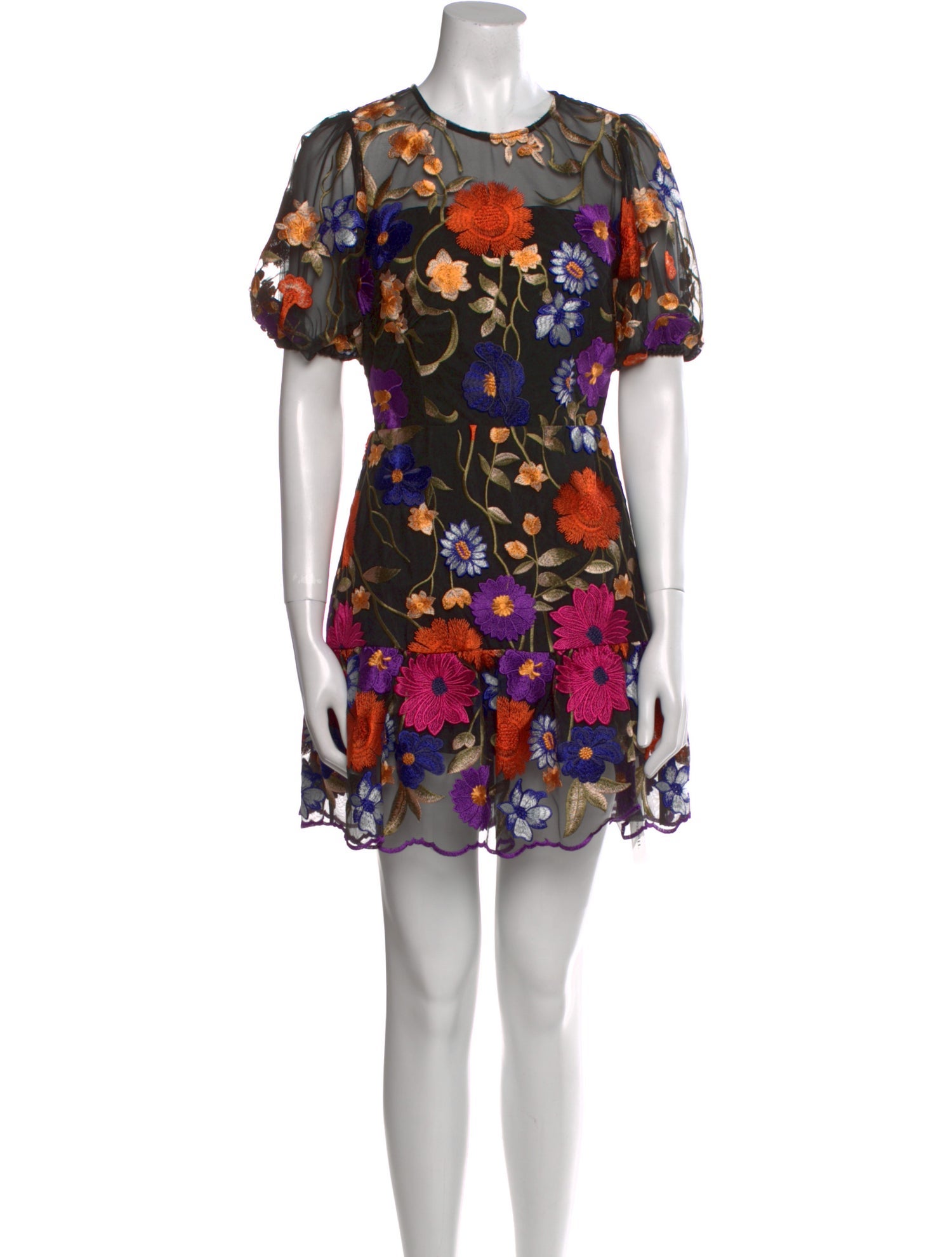 Milly Floral Print Mini Dress