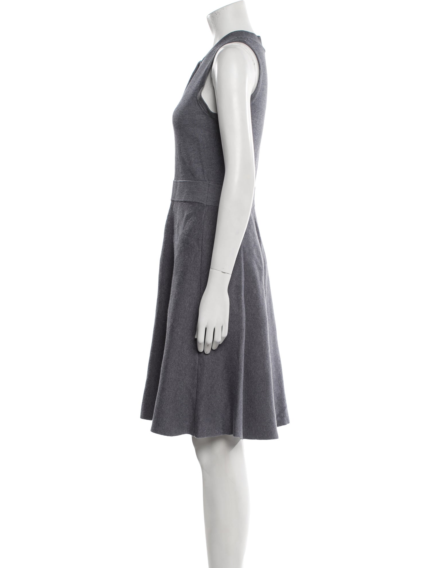 Milly V-Neck Knee-Length Dress