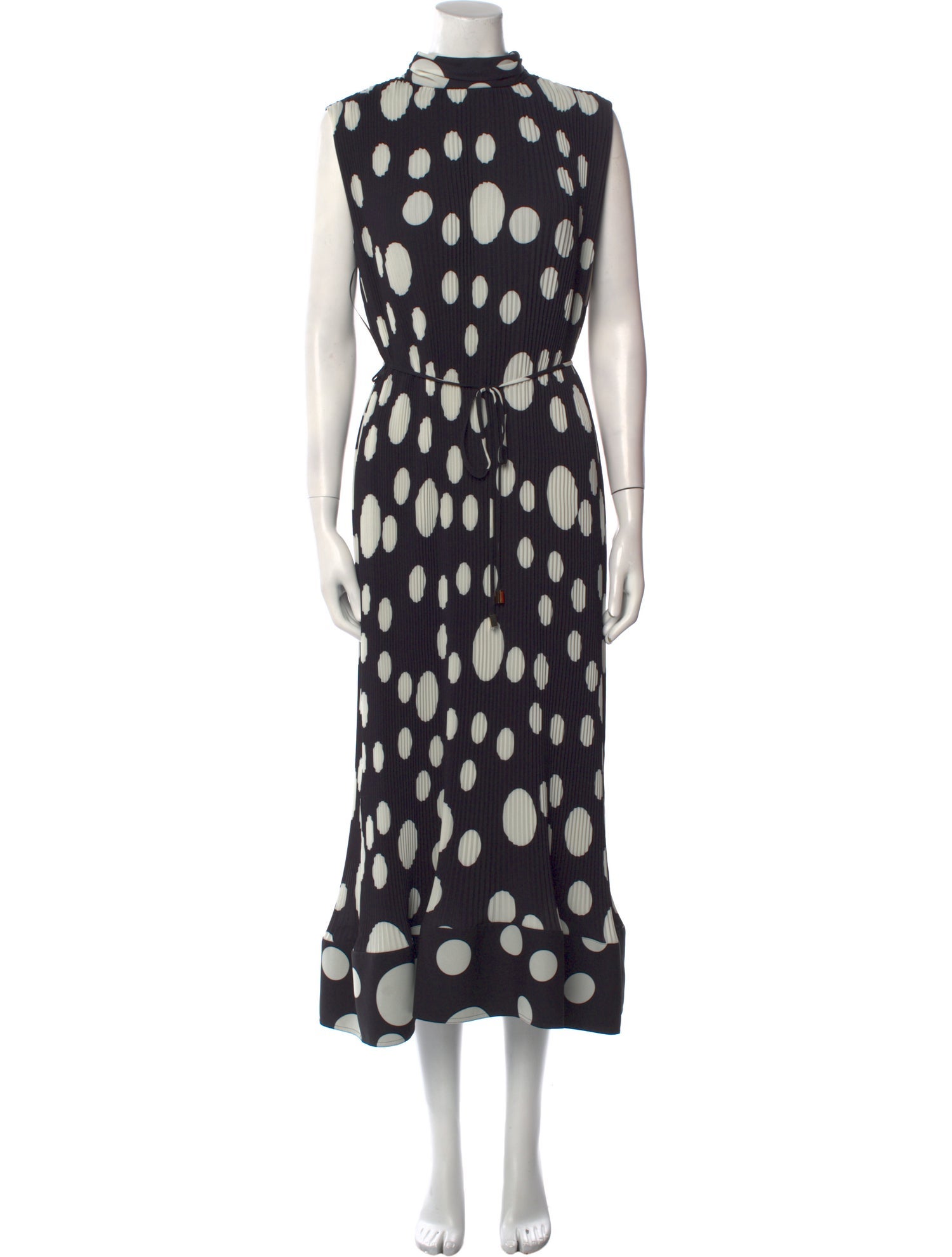 Milly Polka Dot Print Long Dress