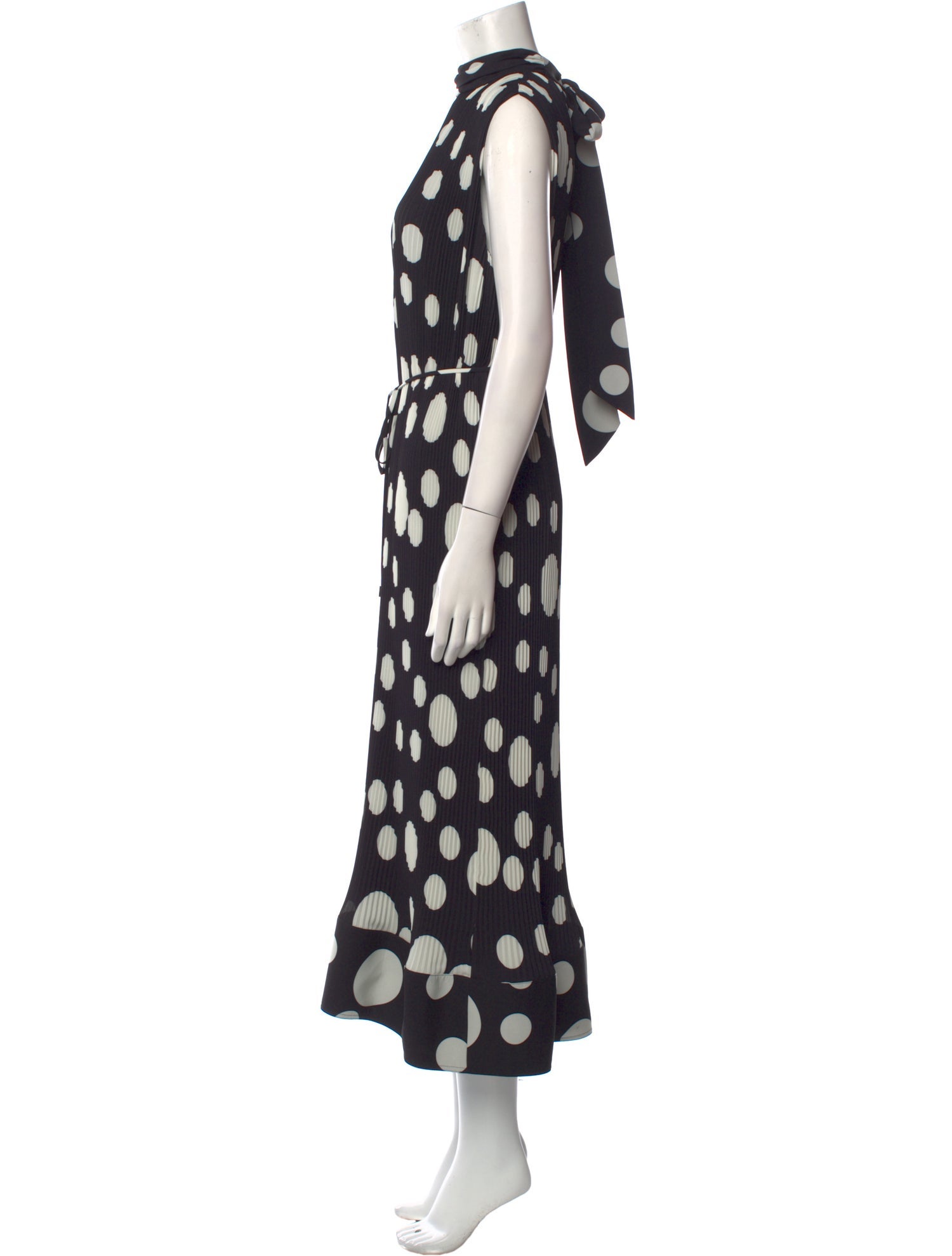 Milly Polka Dot Print Long Dress