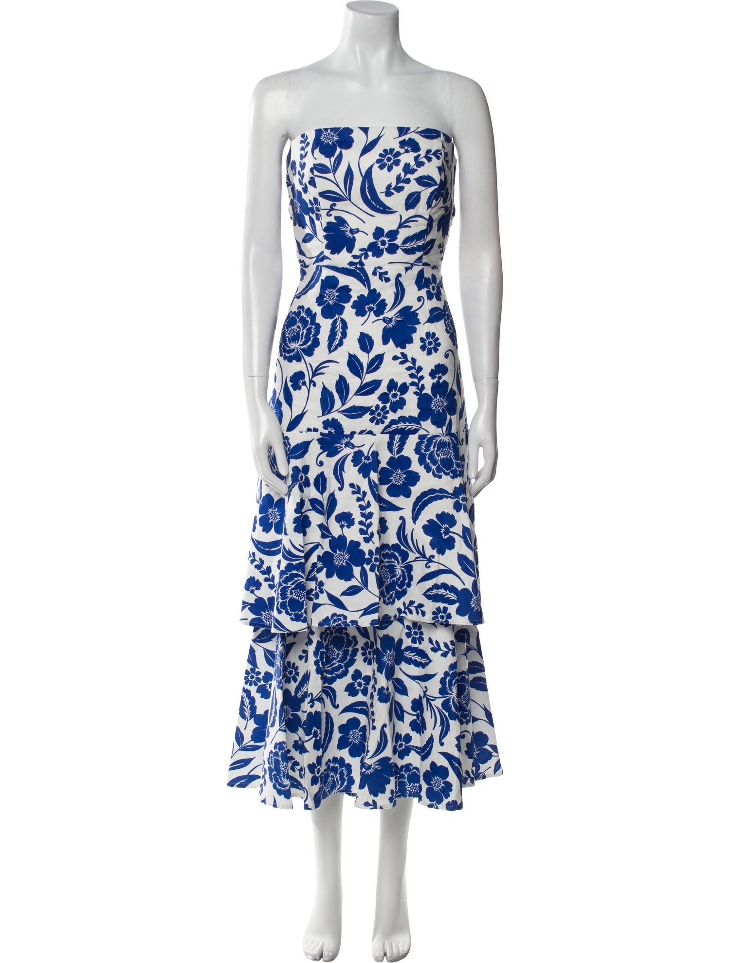 Milly Floral Print Midi Length Dress