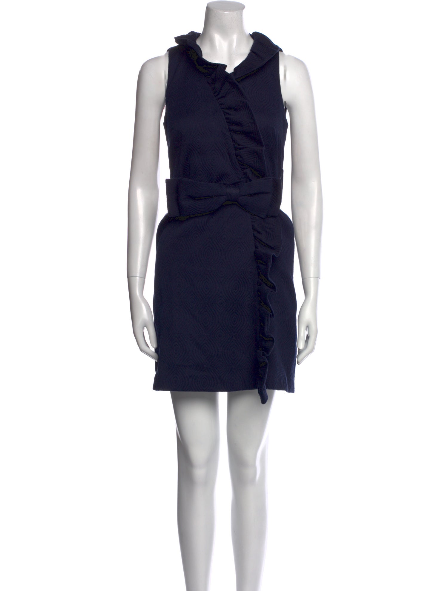 Milly Mock Neck Mini Dress