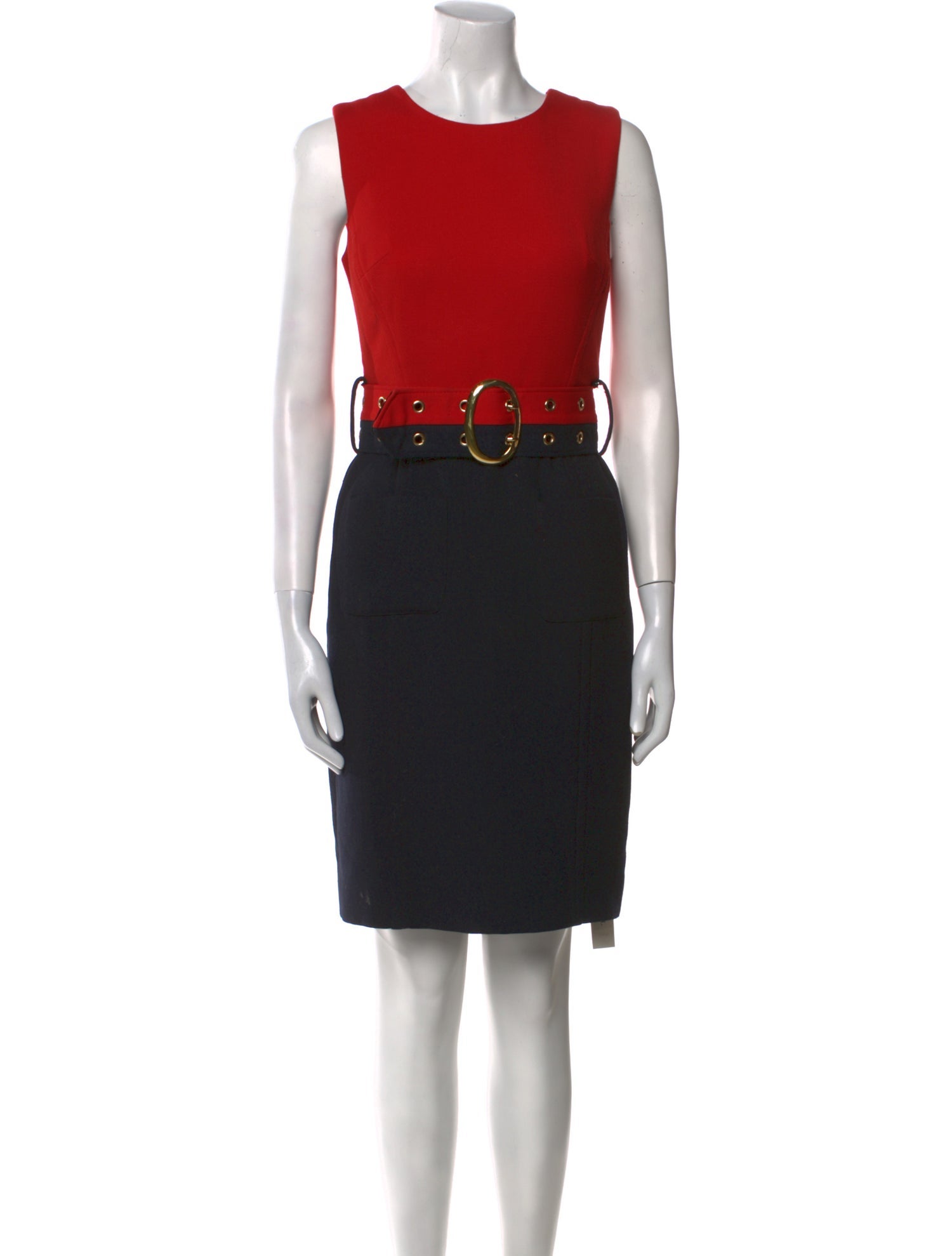 Milly Crew Neck Knee-Length Dress