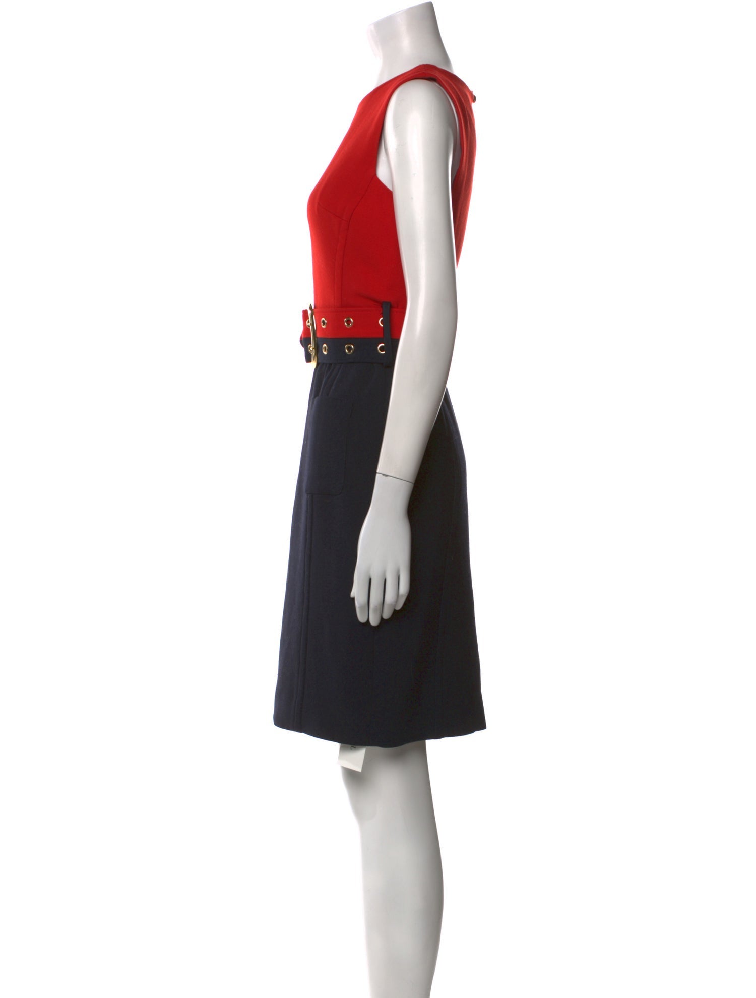 Milly Crew Neck Knee-Length Dress