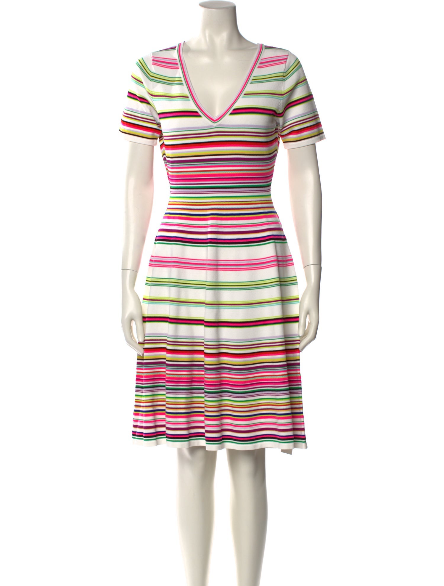 Milly Striped Knee-Length Dress