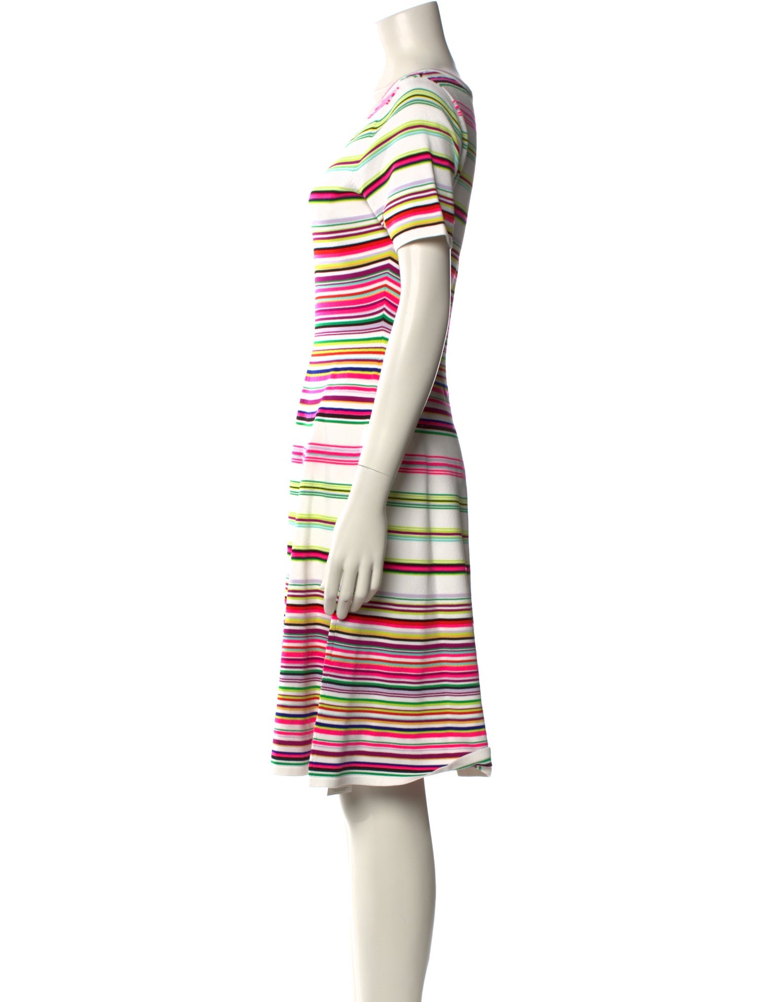 Milly Striped Knee-Length Dress