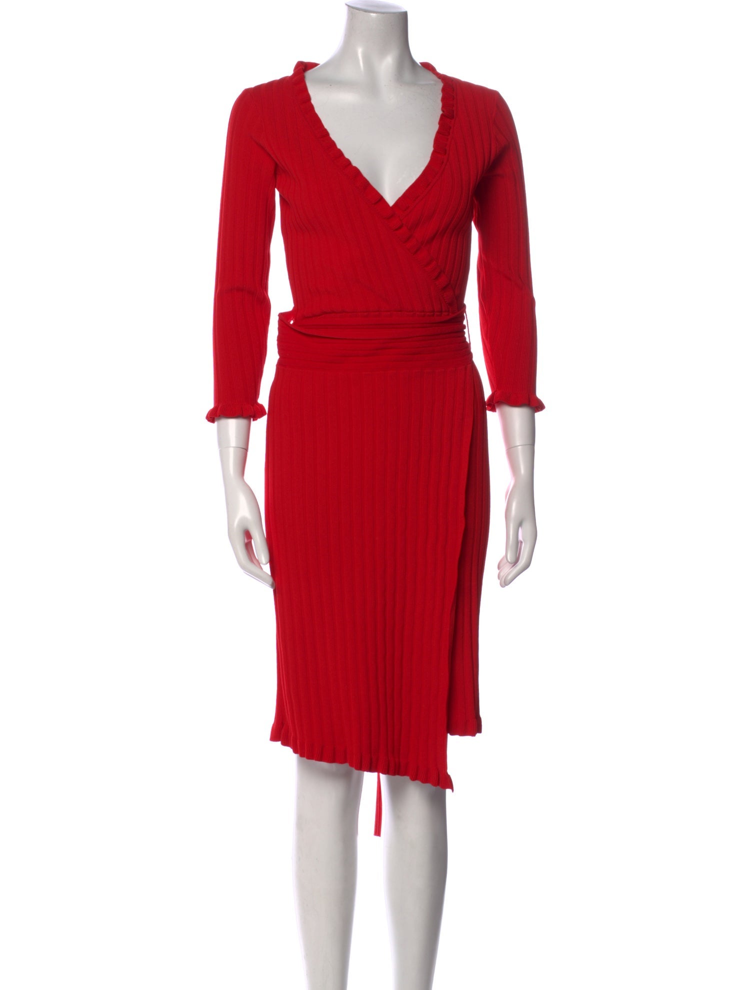 Milly V-Neck Knee-Length Dress