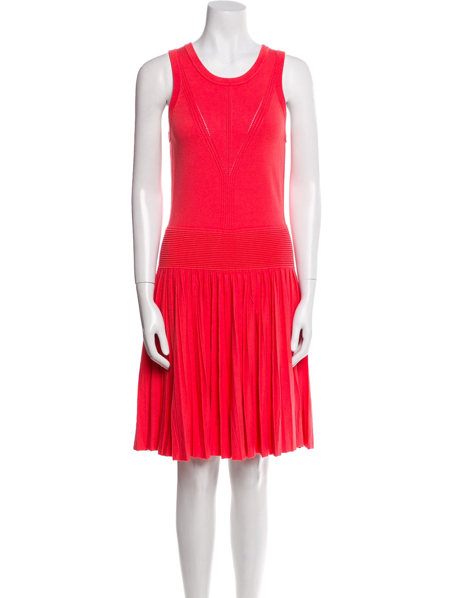 Milly Scoop Neck Knee-Length Dress