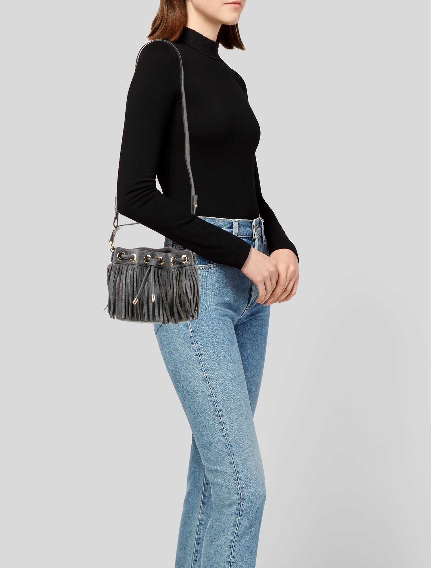 Milly Leather Top Handle Bag