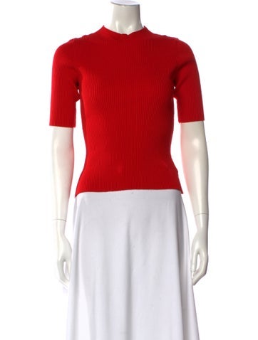 Pre-owned Milly Crew Neck Sweater In Orange