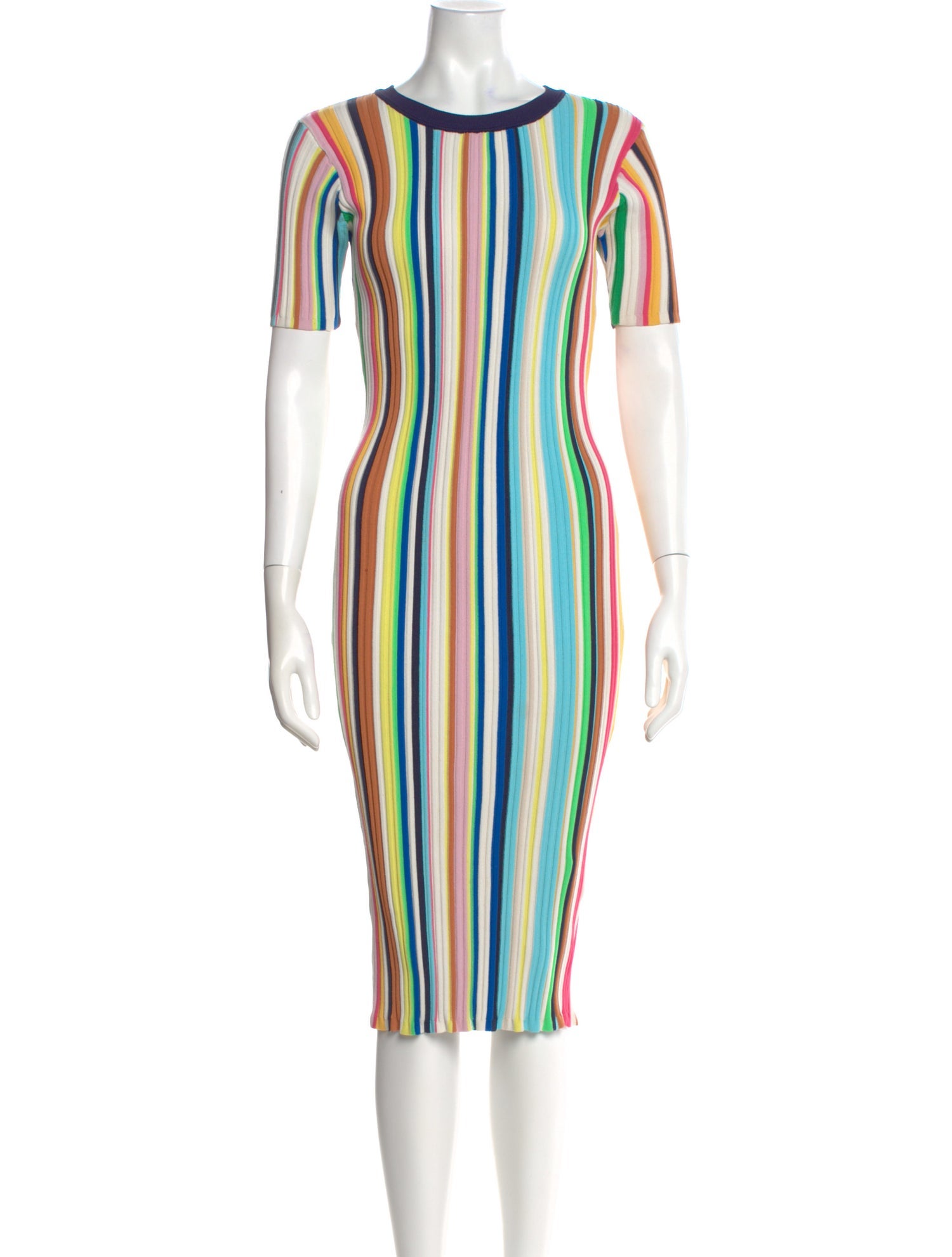 Milly Striped Midi Length Dress