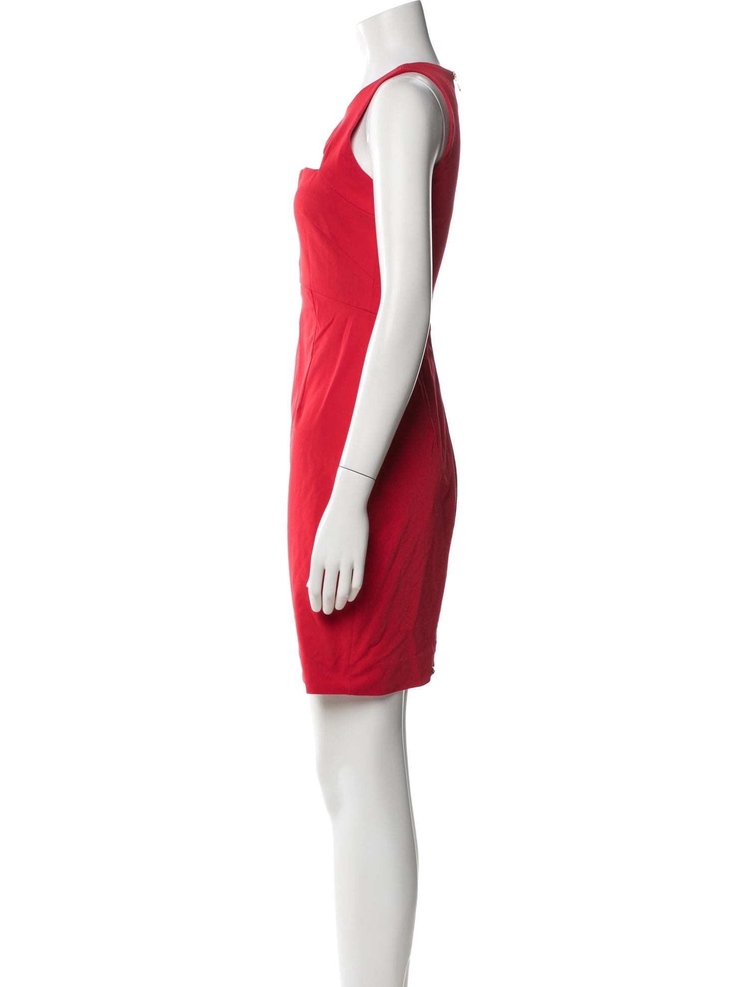 red asymmetrical mini dress Prosperity