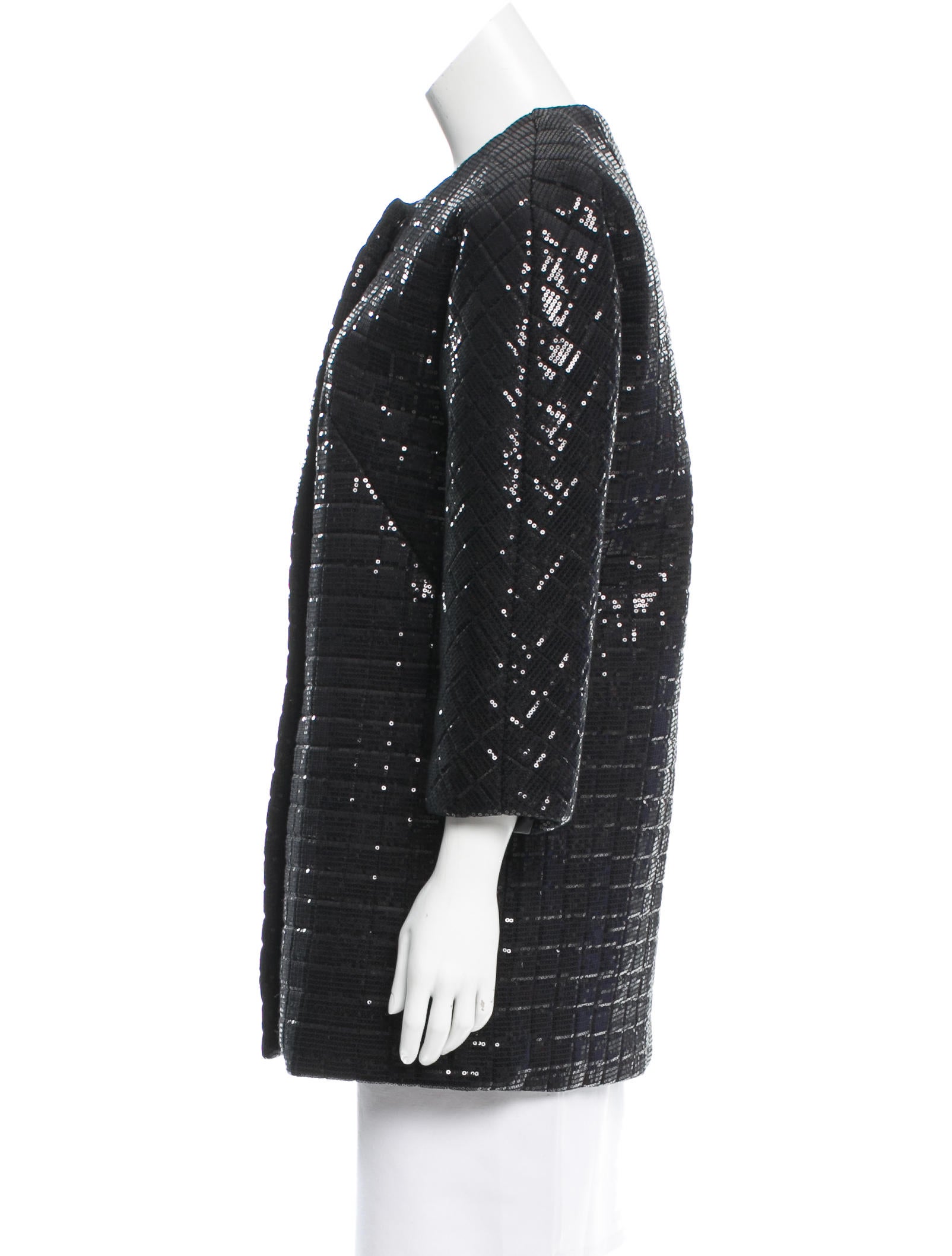 Milly Sequined Neoprene Jacket Clothing WM621206 The RealReal