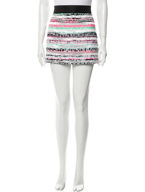 Milly Couture Illusions Mini Skirt Metallic
