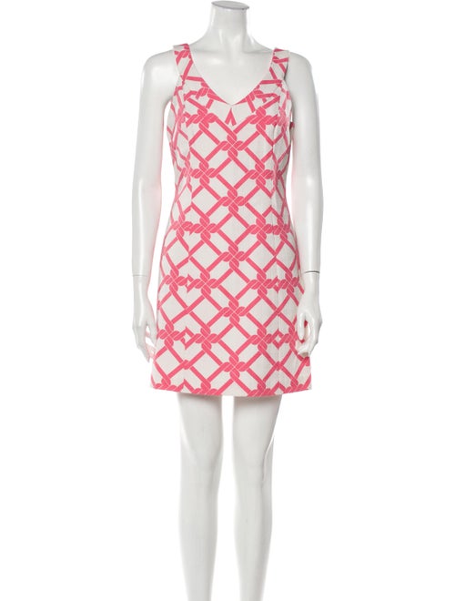 Milly Printed Mini Dress Pink
