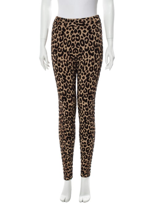 Milly Animal Print Pants Black