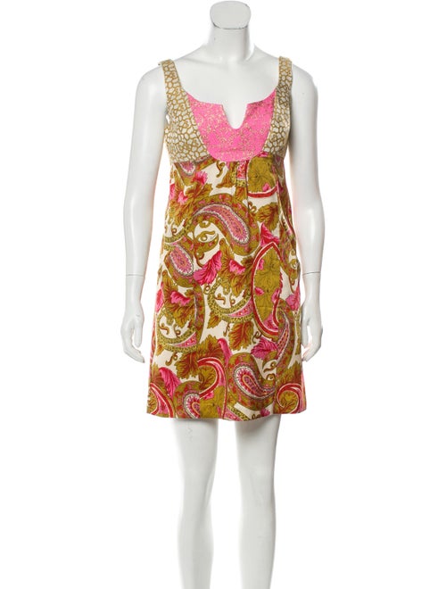 Milly Silk Mini Dress Pink