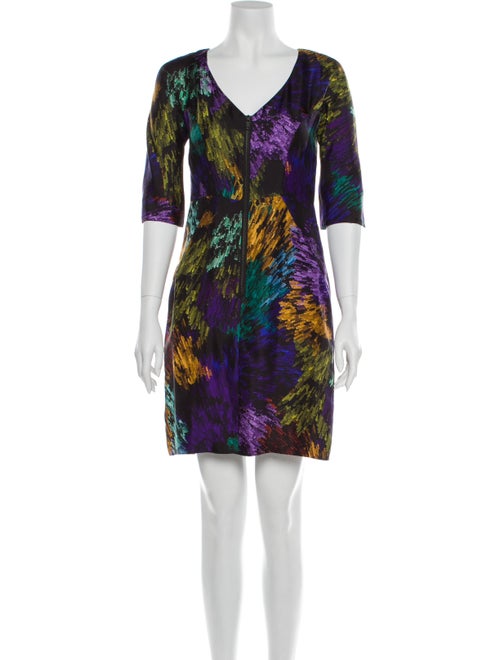 Milly Silk Mini Dress Black
