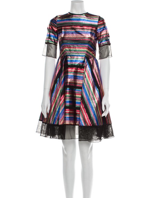 Milly Striped Mini Dress Pink