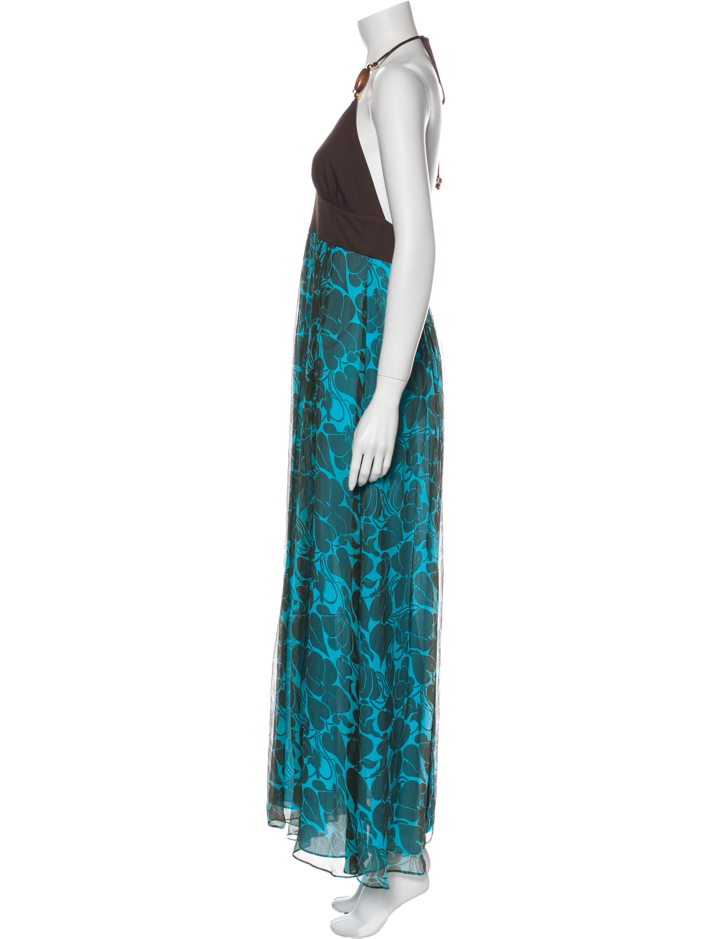 Milly Silk Long Dress Clothing WM636690 The RealReal