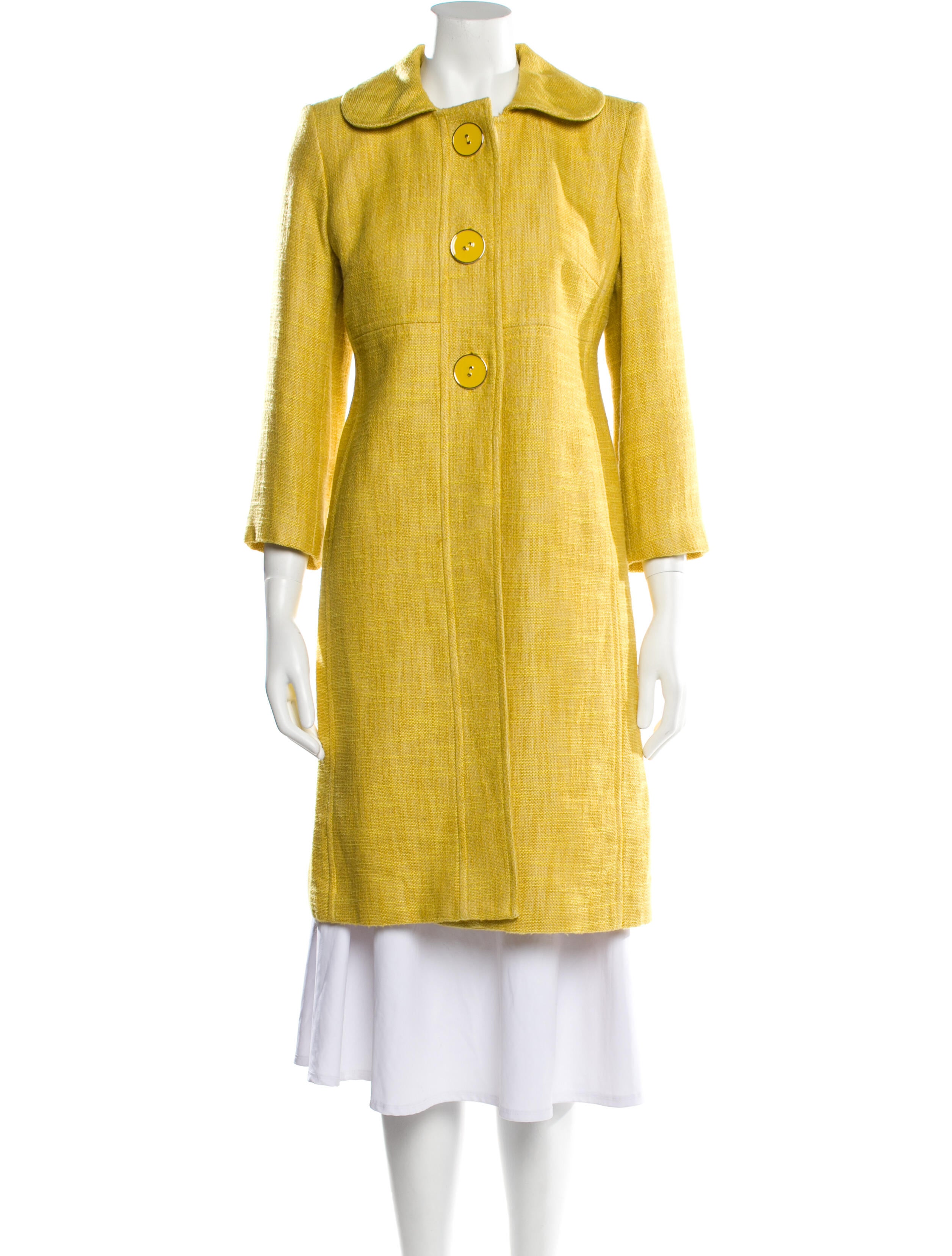 Milly Trench Coat Yellow Coats, Clothing WM673148 The RealReal