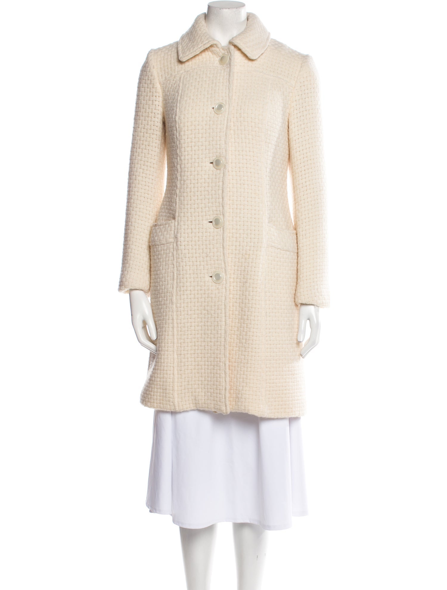 Women Dress Coats On Sale.Milly Virgin Wool Coat - Neutrals Coats, Clothing - WM675201 | The RealReal