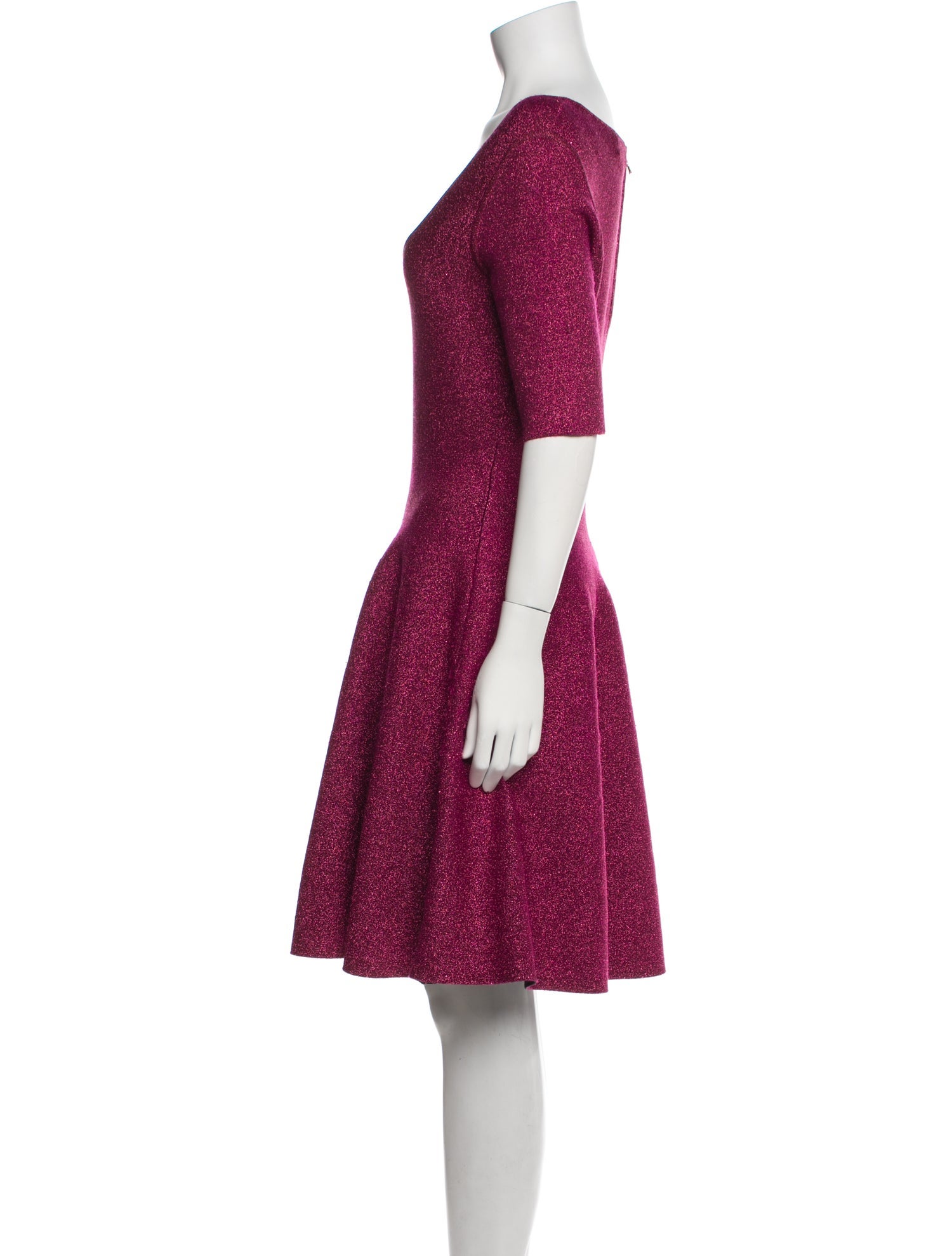 Milly Plunge Neckline Knee-Length Dress - Pink Dresses, Clothing - WM679628  | The RealReal