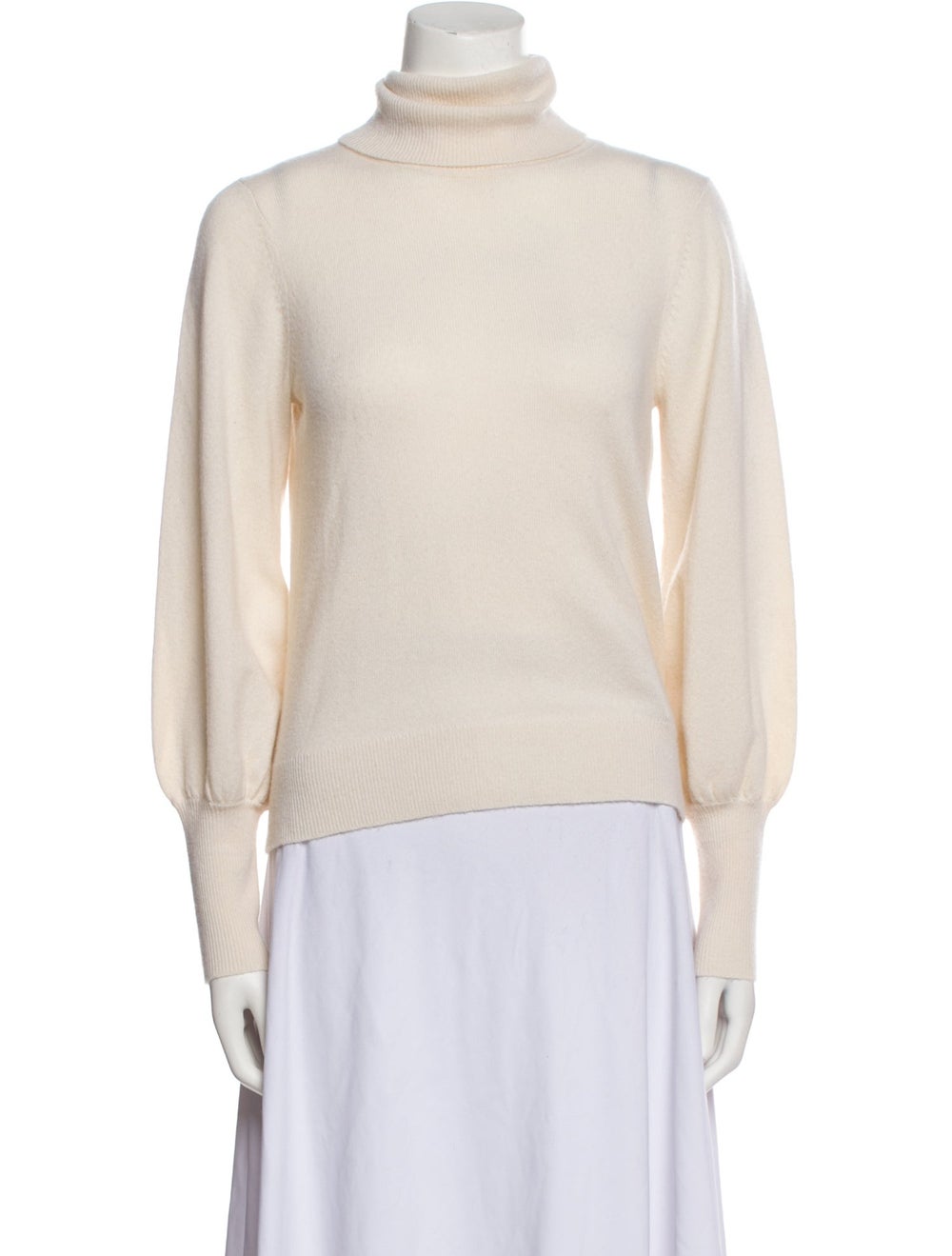 Milly Cashmere Turtleneck Neutrals Long Sleeve with Turtleneck