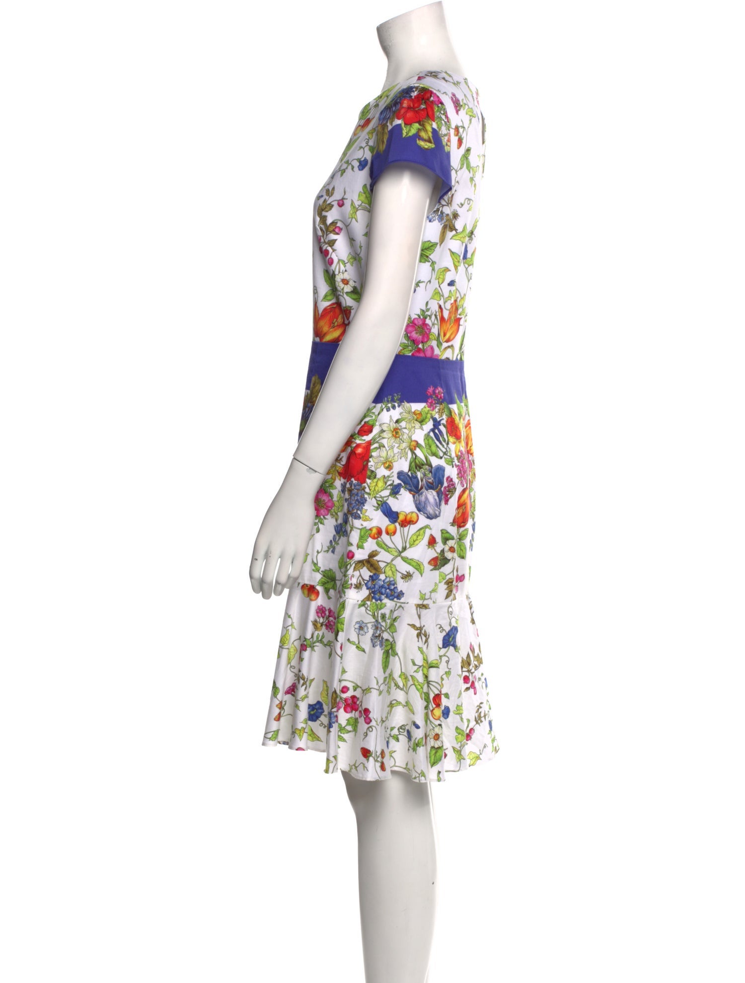 Milly Floral Print Knee-Length Dress