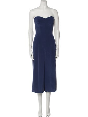 Milly Silk Strapless Jumpsuit