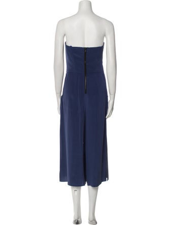 Milly Silk Strapless Jumpsuit