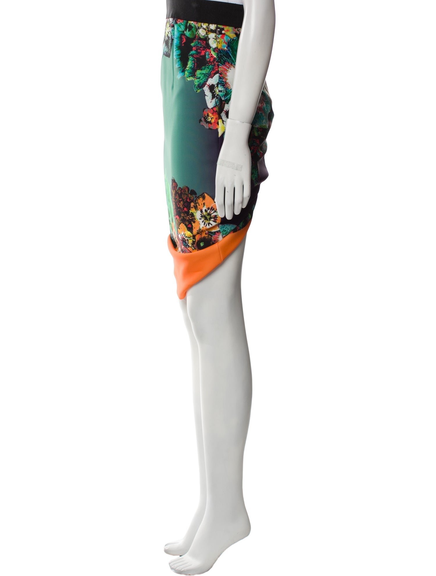 Milly Floral Print Knee-Length Skirt