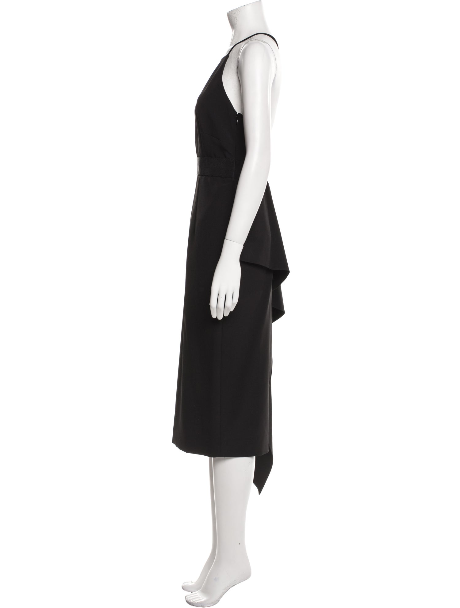 Milly Square Neckline Midi Length Dress