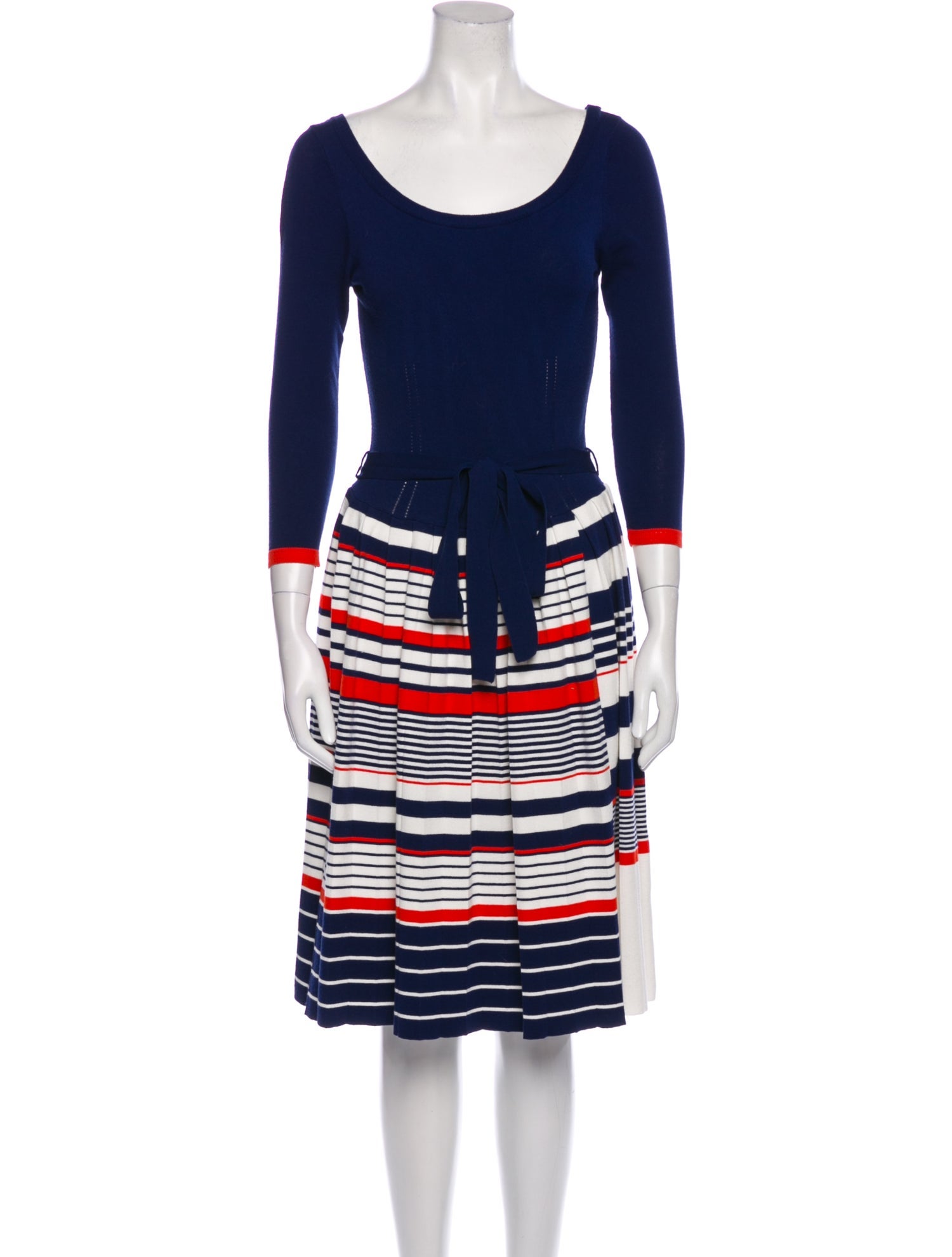 Milly Striped Knee-Length Dress