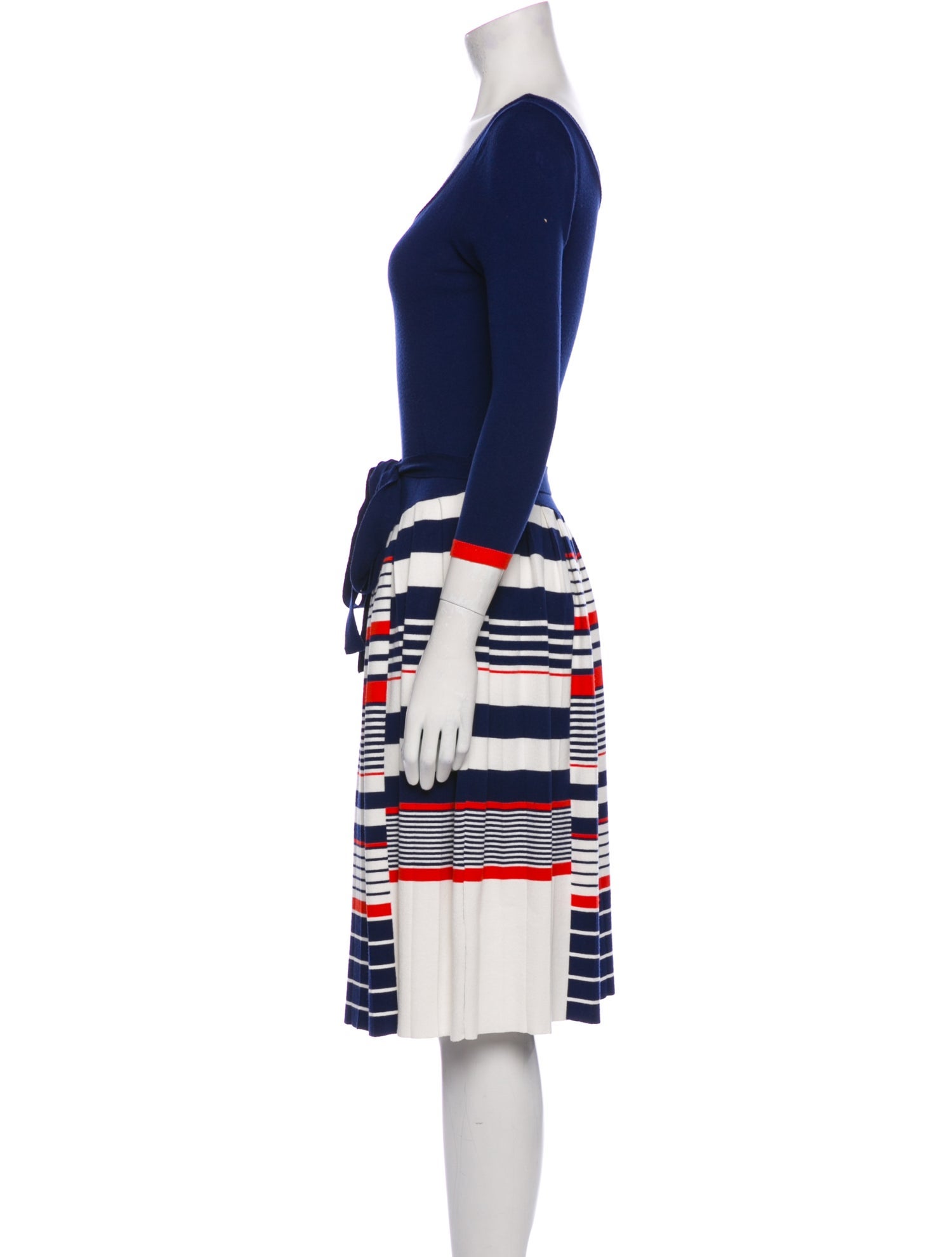 Milly Striped Knee-Length Dress