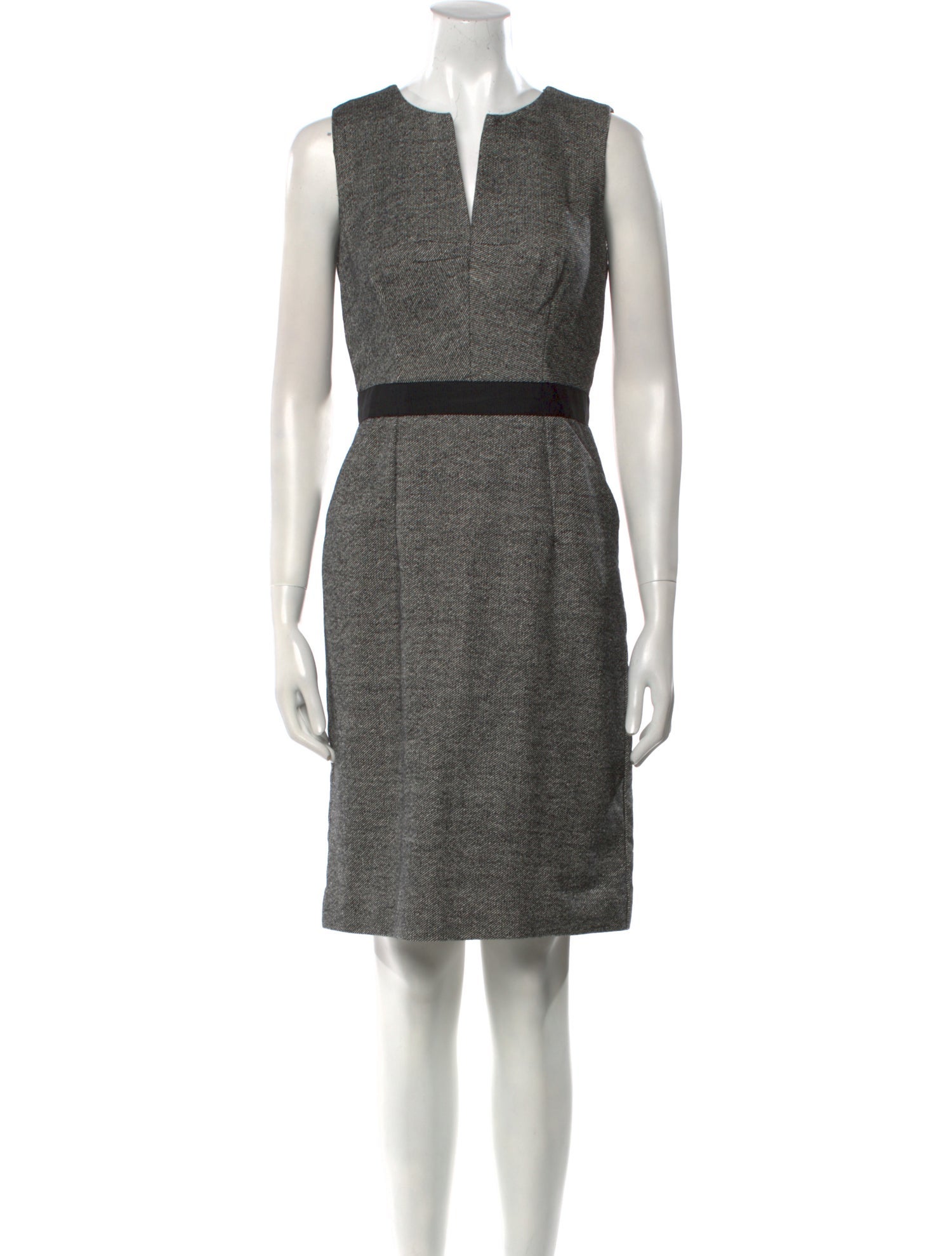 Milly V-Neck Knee-Length Dress