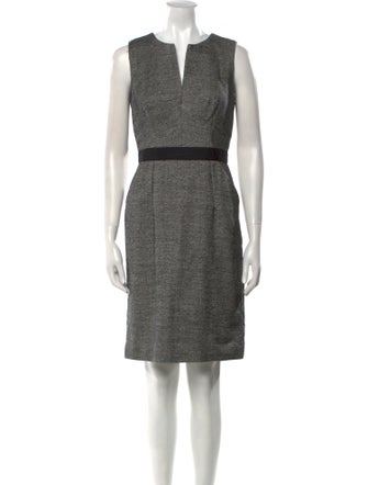 Milly V-Neck Knee-Length Dress