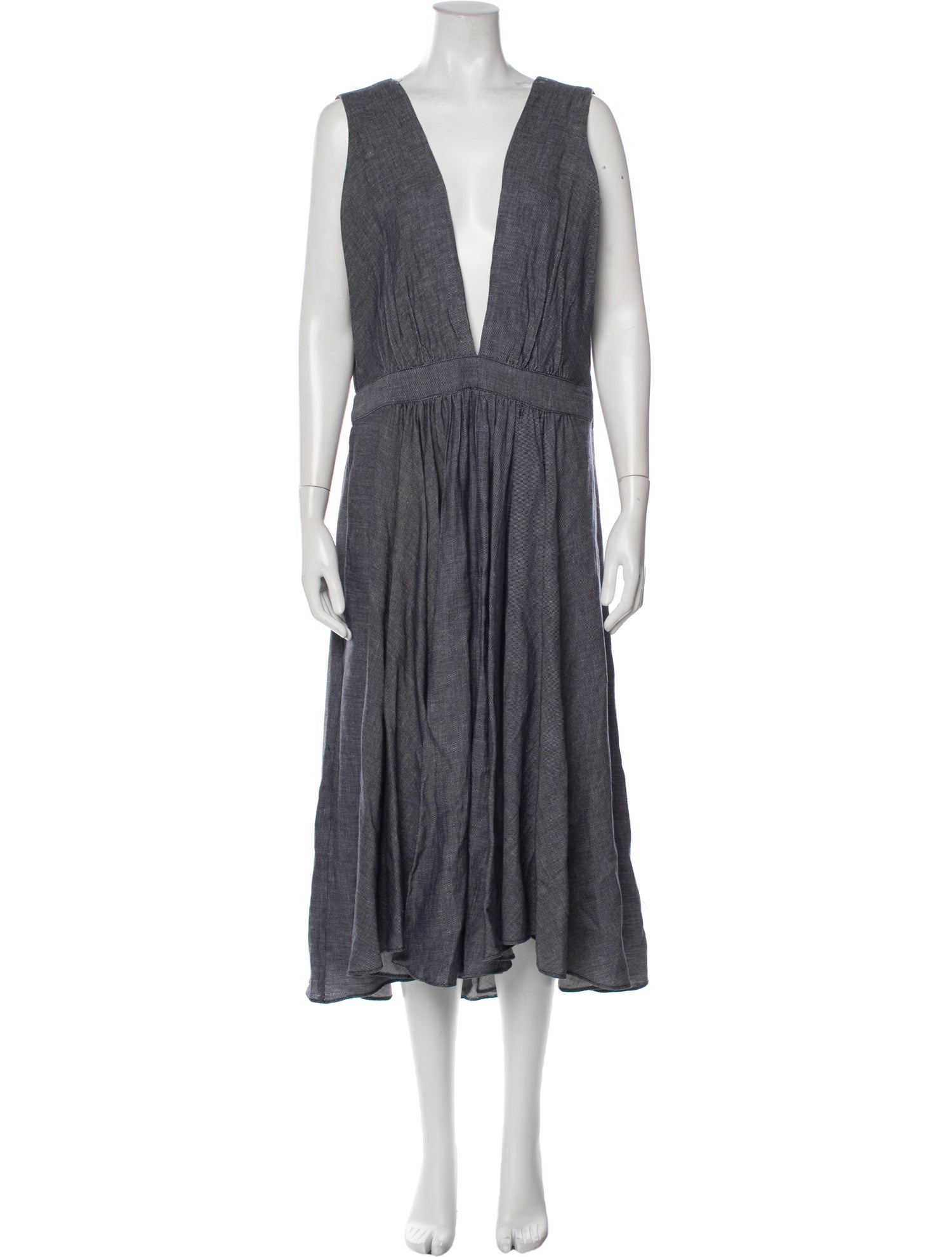 Milly V-Neck Long Dress